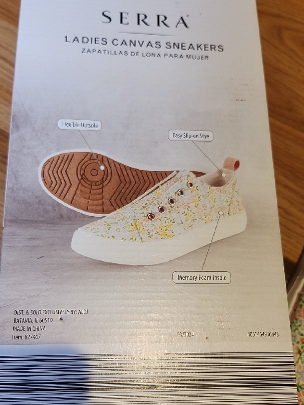Serra Floral Canvas Sneakers in Pastel Yellow, Pink & Green - Picture 10 of 10
